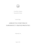 prikaz prve stranice dokumenta Adhezivno cementirani nadomjesci u fiksnoj protetici