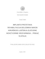 prikaz prve stranice dokumenta Implantoprotetska rehabilitacija bolesnika nakon kirurškog liječenja zloćudne novotvorine orofarinksa-prikaz slučaja