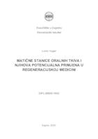 prikaz prve stranice dokumenta Matične stanice oralnih tkiva i njihova potencijalna primjena u regeneracijskoj medicini