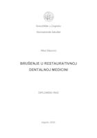 prikaz prve stranice dokumenta Brušenje u restaurativnoj dentalnoj medicini