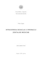 prikaz prve stranice dokumenta Intravenska sedacija u ordinaciji dentalne medicine