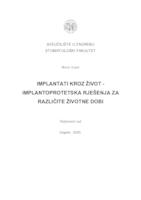 prikaz prve stranice dokumenta Implantati kroz život - implantoprotetska rješenja za različite životne dobi