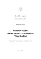 prikaz prve stranice dokumenta Protetski vođena implantoprotetska terapija - prikaz slučaja