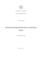 prikaz prve stranice dokumenta Neuspjeh endodontskog liječenja zuba