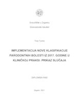 prikaz prve stranice dokumenta Implementacija nove klasifikacije parodontnih bolesti iz 2017. godine u kliničkoj praksi: prikaz slučaja