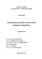 prikaz prve stranice dokumenta Istraživanje proizvodnih veličina peleta biomase s otoka Brača