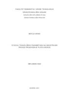 prikaz prve stranice dokumenta Utjecaj tehnoloških parametara na industrijski proces proizvodnje ploča iverica