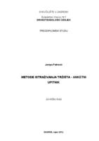 prikaz prve stranice dokumenta Metoda istraživanja tržišta - anketni upitnik