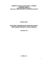 prikaz prve stranice dokumenta Ekološko vrednovanje prostora krša u zaštićenom području parka prirode