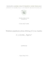 prikaz prve stranice dokumenta Struktura populacije jelena običnog (Cervus elaphus L.) u lovištu "Spačva"