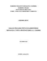 prikaz prve stranice dokumenta Analiza procjena šteta od elementarnih nepogoda u tvrtki Hrvatske šume d. o. o.