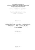 prikaz prve stranice dokumenta Razvoj konstrukcija kuhinjskog namještaja u kućicama za kampiranje