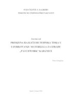 prikaz prve stranice dokumenta Primjena različitih tehnika tiska u uzorkovanju materijala za izradu "patchwork" kabanice