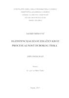 prikaz prve stranice dokumenta EGZISTENCIJALIZAM IZRAŽEN KROZ PROCESUALNOST DUBOKOG TISKA