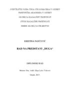 prikaz prve stranice dokumenta Rad na predstavi „Duga“