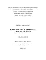 prikaz prve stranice dokumenta Igrivost u dječjoj predstavi "Ljepotica i zvijer"