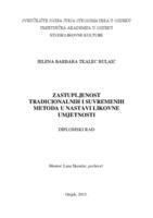 prikaz prve stranice dokumenta Zastupljenost tradicionalnih i suvremenih metoda u nastavi likovne umjetnosti