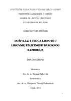 prikaz prve stranice dokumenta Doživljaj i uloga ljepote u likovnoj umjetnosti baroknog razdoblja