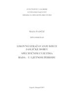 prikaz prve stranice dokumenta Likovno izražavanje djece jasličke dobi u specifičnim uvjetima rada - u ljetnom periodu