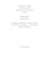 prikaz prve stranice dokumenta Slobodno vrijeme i kineziološka aktivnost učenika 1. 2. razreda osnovne škole