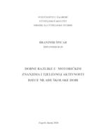 prikaz prve stranice dokumenta Dobne razlike u motoričkim znanjima i tjelesnoj aktivnosti djece mlađe školske dobi
