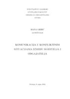 prikaz prve stranice dokumenta Komunikacija u konfliktnim situacijama između roditelja i odgajatelja