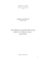 prikaz prve stranice dokumenta Neverbalna komunikacija djece s teškoćama u razvoju