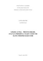 prikaz prve stranice dokumenta Ginjol lutka- proces izrade, značaj i primjena u radu s djecom rane i predškolske dobi