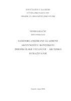 prikaz prve stranice dokumenta Samoorganizirane glazbene aktivnosti u kontekstu predškolske ustanove – akcijsko istraživanje