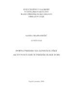 prikaz prve stranice dokumenta Dobna predikcija kineziološke aktivnosti djece predškolske dobi