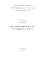 prikaz prve stranice dokumenta Socio-emocionalni razvoj djece predškolske dobi