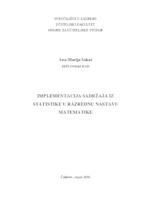 prikaz prve stranice dokumenta Implementacija sadržaja iz statistike u razrednu nastavu matematike