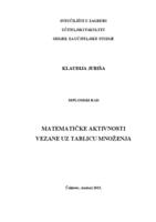 prikaz prve stranice dokumenta Matematičke aktivnosti vezane uz tablicu množenja