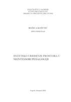prikaz prve stranice dokumenta Estetsko uređenje prostora u Montessori pedagogiji