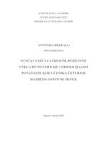 prikaz prve stranice dokumenta Suočavanje sa stresom, pozitivne i negativne emocije i prosocijalno ponašanje kod učenika četvrtih razreda osnovne škole