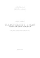 prikaz prve stranice dokumenta Bratovštine pomoraca od 14. - 19.st. na prostoru srednje Dalmacije