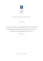 prikaz prve stranice dokumenta Uloga tjelesne samoučinkovitosti u odnosu namjere bavljenjem tjelesnom aktivnosti i intenziteta tjelesne aktivnosti