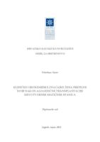 prikaz prve stranice dokumenta Kliničke i biokemijske značajke žena fertilne dobi nakon alogenične transplantacije krvotvornih matičnih stanica