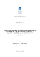 prikaz prve stranice dokumenta Stavovi medicinskih sestara/tehničara koji rade na Odjelu za kirurgiju o utjecjaju stresa u radnom okruženju na kvalitetu života