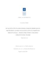 prikaz prve stranice dokumenta Kvaliteta života bolesnika nakon preboljelog moždanog udara i kvaliteta života njihovih njegovatelja - psihološki stres i tjelesno zdravstveno stanje