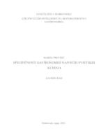 prikaz prve stranice dokumenta Specifičnosti gastronomije najvećih svjetskih kuhinja