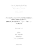 prikaz prve stranice dokumenta Problematika donošenja odluka o konzervatorsko-restauratorskim zahvatima na Bambinu