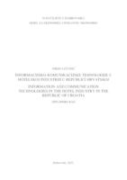 prikaz prve stranice dokumenta Informacijsko-komunikacijske tehnologije u hotelskoj industriji u RH