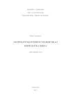 prikaz prve stranice dokumenta Geopolitički interesi velikih sila i izbjeglička kriza