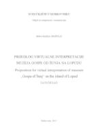 prikaz prve stranice dokumenta Prijedlog virtualne interpretacije muzeja Gospe od Šunja na Lopudu