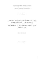 prikaz prve stranice dokumenta Uzroci bioloških oštećenja na umjetninama od papira