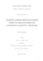 prikaz prve stranice dokumenta Konzervatorsko-restauratorski radovi na drvenoj škrinji iz ljetnikovca Gučetić u Trstenom