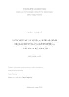 prikaz prve stranice dokumenta Implementacija  sustava upravljanja okolišem u poslovanju poduzeća Valamar Riviera d.d.