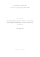 prikaz prve stranice dokumenta Financiranje poslovnog projekta putem bespovratnih sredstava iz EU fondova
