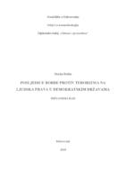 prikaz prve stranice dokumenta Posljedice borbe protiv terorizma na ljudska prava u demokratskim državama
